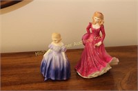 TWO ROYAL WORCESTER AND ROYAL DOULTON FIGURINES