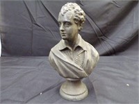 CAST METAL BUST HAS CRACK IN BACK 9 X 5