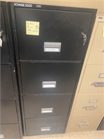Fireproof Scwab 5001 Black File Cabinet 55H 31W