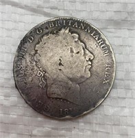 1818 George III Silver Crown - silver coin