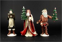 Lot Of 3 Duncan Royale History Of Santa Statues