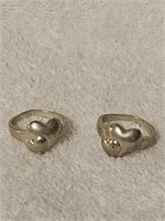 Lot of 2 Silver Rings .925