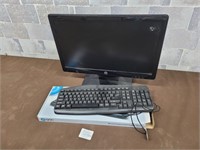 Computer monitor and key board
