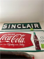 Metal Sinclair sign 9 1/2 x 46”