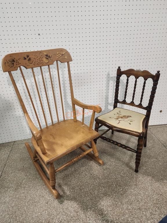 Kids rocking chair and Cross Stitch Chair