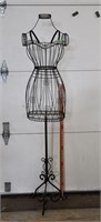 Metal dress form decor