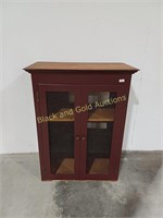 Burgundy Painted Cabinet