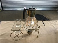 Vintage Coffee Server w/Glass Pot & Cr. & Sug