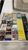 Big box lot of trading cards sports, singer,