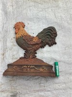 Cast iron rooster doorstop