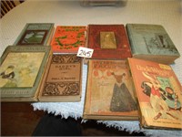 8 VINTAGE BOOKS -SOME IN THE 1800'S