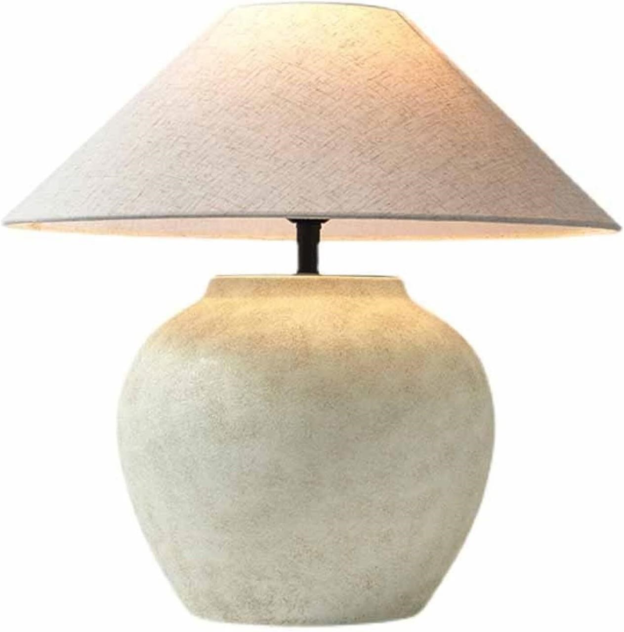 HUIBAOGONG Jug Table Lamp 20' White Clay Pot