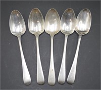 Set five George III sterling silver Teaspoons