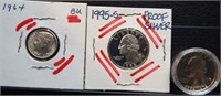 (3) U.S. Proof Coins - Quarters & Dime