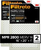 Filtrete 16x20x1 Filter  MPR 2800  2 pack