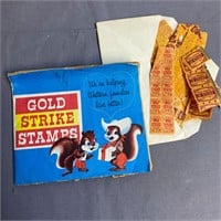Vintage Gold Strike Saving Stamps, Stamp Book