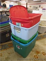 Stack of Various Totes, some w/Lids, some w/out