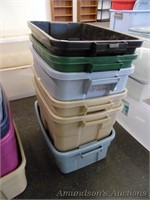 Stack of Various Totes, some w/Lids, some w/out