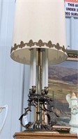 Large brass table lamp