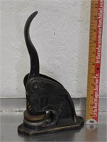 Antique cast iron embosser