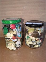 Vintage Buttons in 2 jars