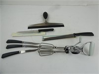 Lot of Misc. Kitchen Items - Knives Hand Mixer