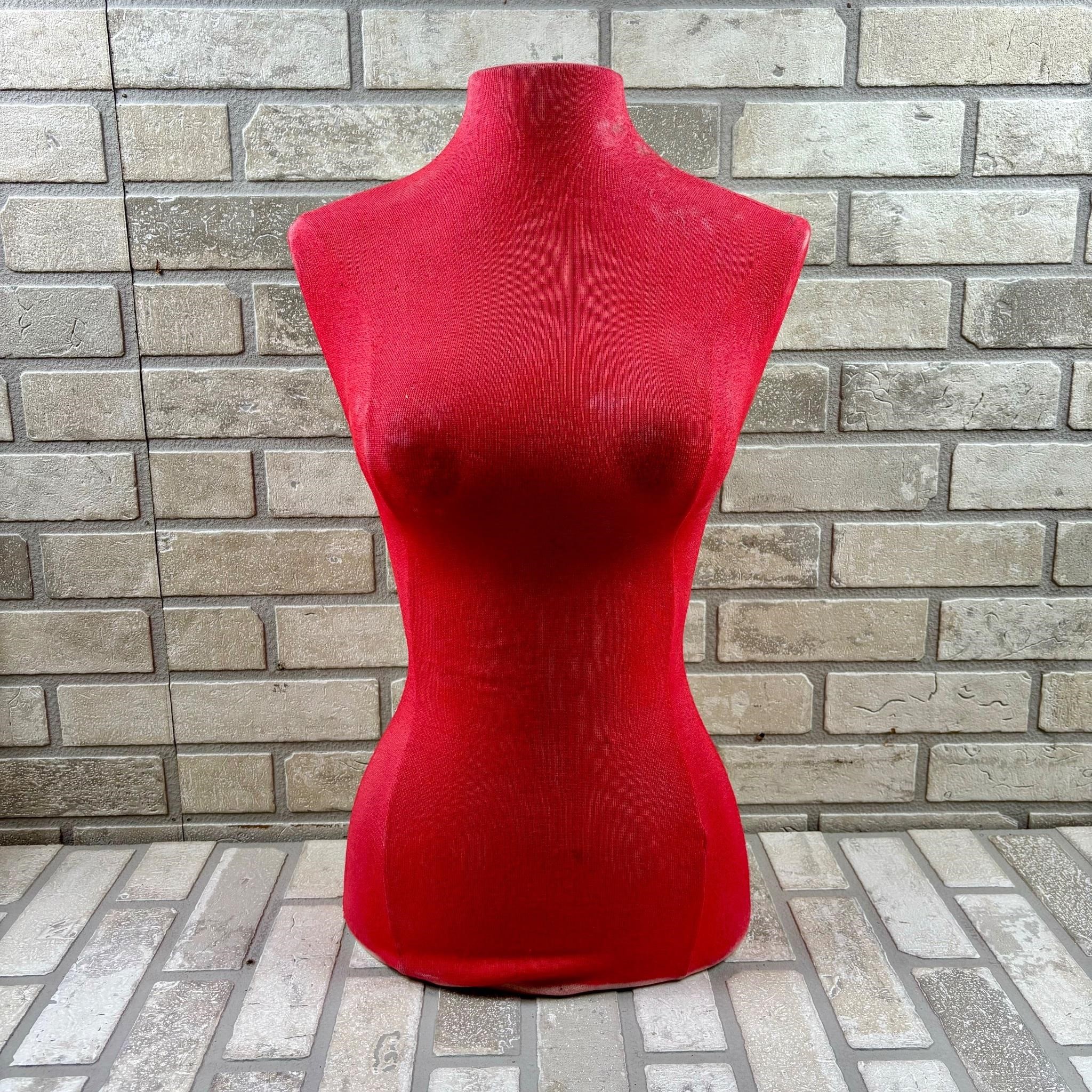 Vintage Torso Bust Form, Red