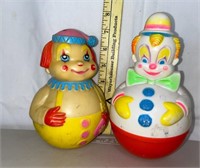 Vintage 70s SaniToy Roly Poly Wobble Clown