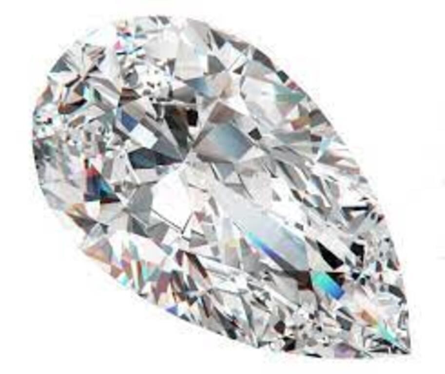 Pear Cut 5.11  Carat Lab Diamond