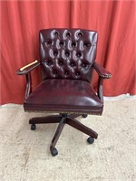 Leather office rolling chair