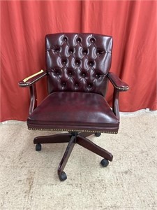 Leather office rolling chair