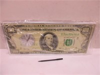 BEN FRANKLIN $100 DOLLAR BILL CLOCK