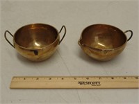 Brass Sugar & Creamer