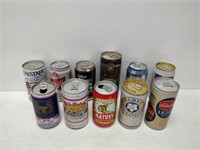 assorted old collectible beer cans