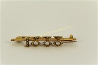 VICTORIAN COSTUME CELEBRATION BROOCH DATED 1888