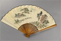 WU GUXIANG Chinese 1848-1903 Fan Landscape
