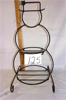 wrought iron basket holder