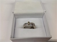 18k white gold Designer Guy Laroche Ring