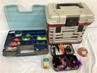 Vintage Fly lure lot Orvis case