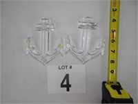 TWO BACCARAT CRYSTAL ANCHORS