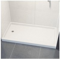 $529 Swan Drain Shower Pan 32 in. x 48 in. -crack