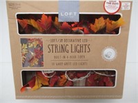 10' Autumn Leaves LED String Lights With Built-In