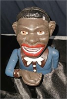 jolly cast iron boy mechanical bank