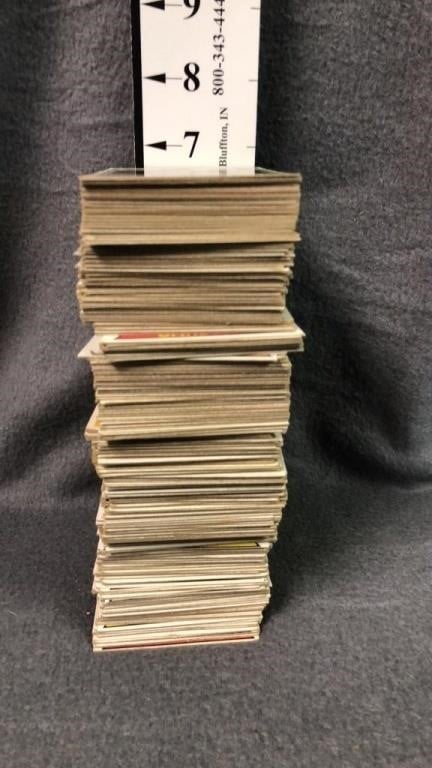 7.5 inch stack of baseball cards