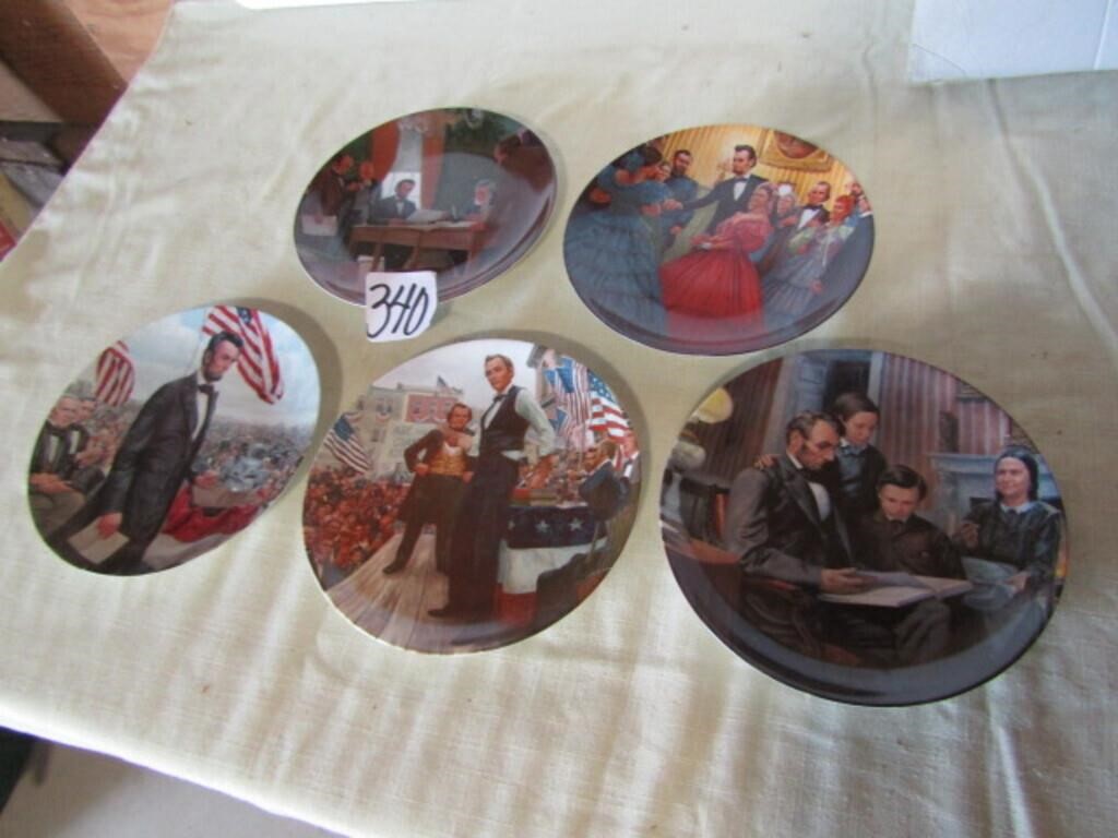 5- ABRAHAM LINCOLN COLLECTOR PLATES- KNOWLES