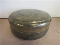 Antique Engraved Brass Drum Tin