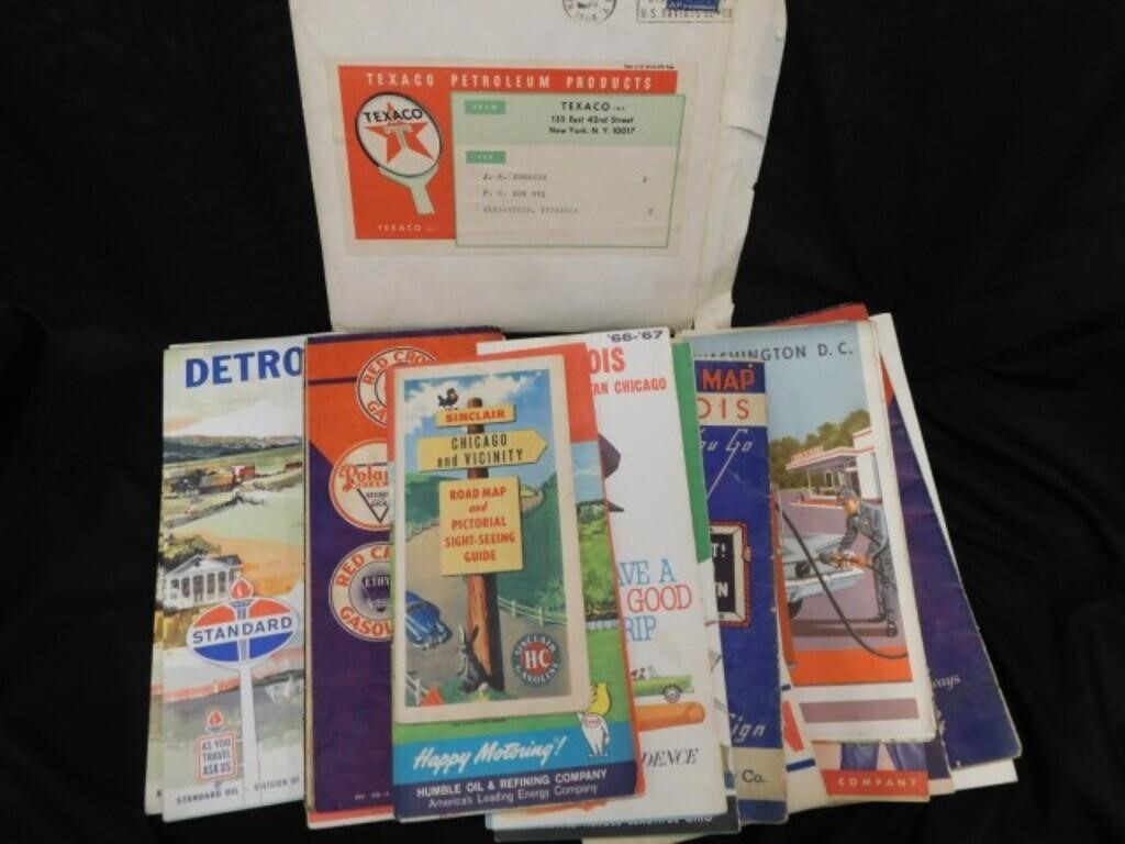 14 vintage gas station souvenir road maps