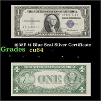 1935F $1 Blue Seal Silver Certificate Grades Choic