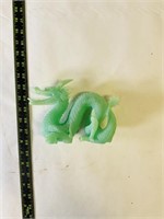 Green Faux Jade Carved Dragon