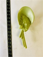 Green ceramic wall pocket mask